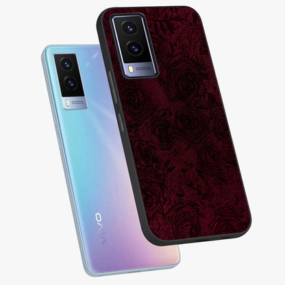 Crimson Fade Flow Glass Case displayed in angled mockup highlighting smooth gradient design with modern aesthetic style.