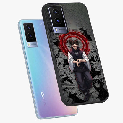Cursed Ritual Ascension Glass Case displayed in angled mockup highlighting mystical ritual illustration with supernatural aesthetic.