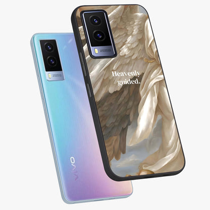 Divine Winged Grace Glass Case displayed in angled mockup highlighting graceful wing design with divine aesthetic style.