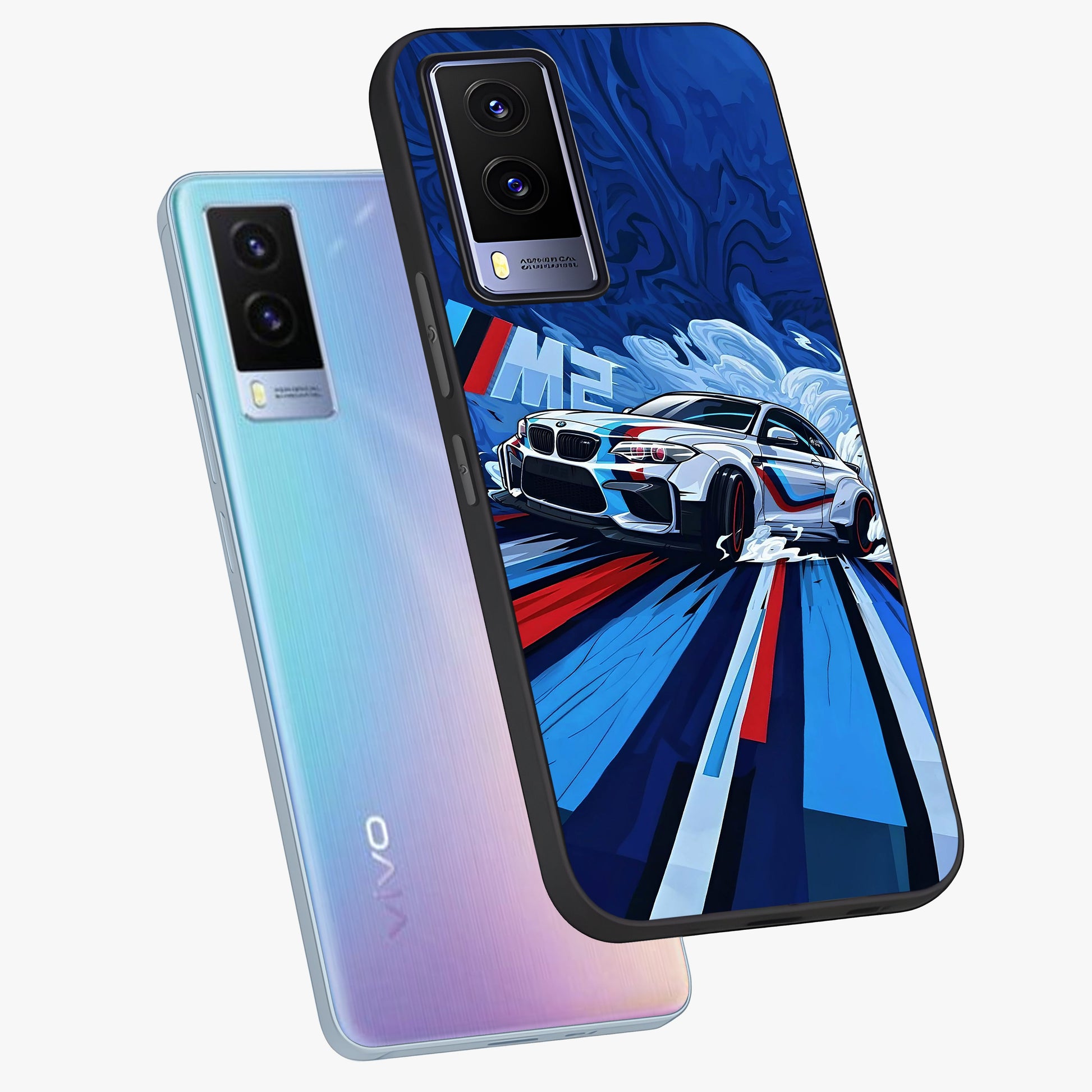 Drift Power Rush Glass Case displayed in angled mockup highlighting powerful drift car design with sporty aesthetic style.