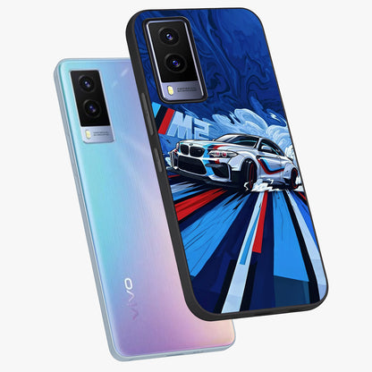 Drift Power Rush Glass Case displayed in angled mockup highlighting powerful drift car design with sporty aesthetic style.
