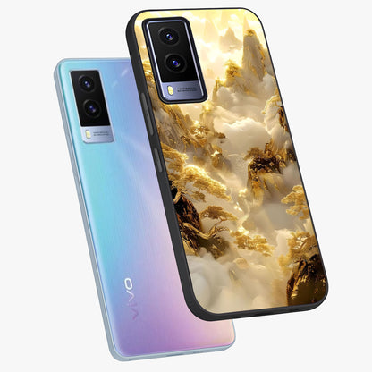 Gates Of Illumination Glass Case displayed in angled mockup highlighting radiant portal inspired design with fantasy aesthetic.