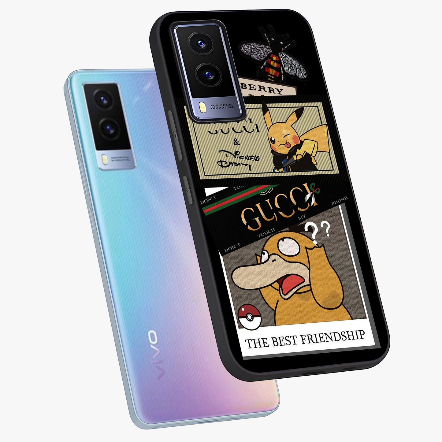 Gucci Play Mashup Glass Case displayed in angled mockup highlighting stylish fashion mashup design with bold aesthetic.