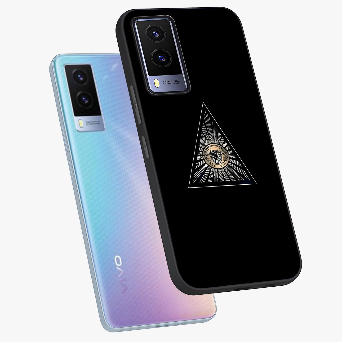 Illuminati Evil Glass Case displayed in angled mockup highlighting dark occult inspired design with bold aesthetic style.