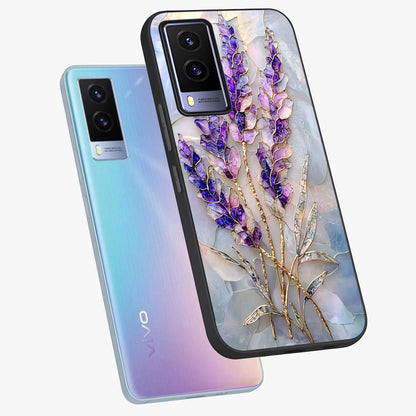 Lavender Dream Glow Glass Case displayed in angled mockup highlighting dreamy purple glow design with soft artistic style.