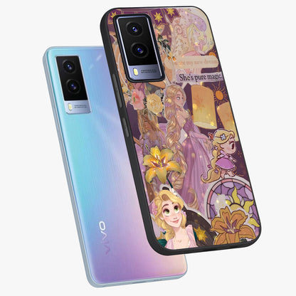 Magical Tangled Dream Glass Case displayed in angled mockup highlighting whimsical fantasy design with magical aesthetic.