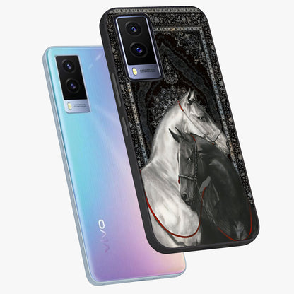 Majestic Ride Legacy Glass Case displayed in angled mockup highlighting sleek vehicle design with bold racing aesthetic.