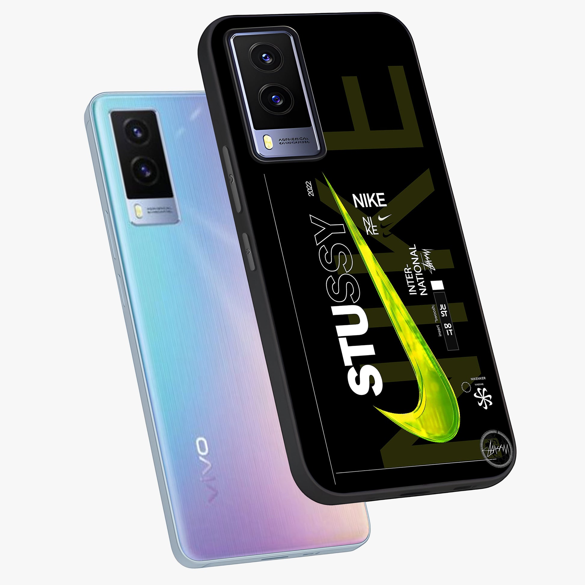 Neon Street Edition Glass Case displayed in angled mockup highlighting vibrant urban design with bold street aesthetic.
