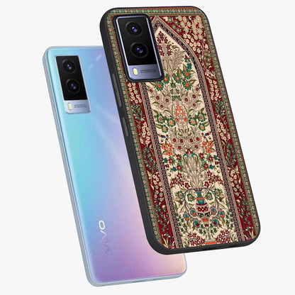 Persian Inspired Glass Case displayed in angled mockup highlighting intricate traditional design with elegant cultural aesthetic.