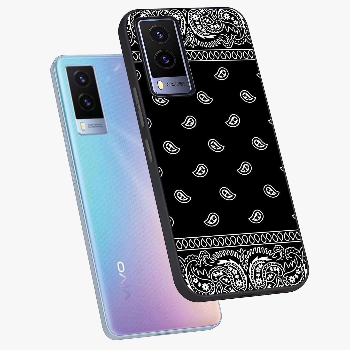 Retro Rebel Threads Glass Case displayed in angled mockup highlighting retro inspired graphic design with rebellious aesthetic.