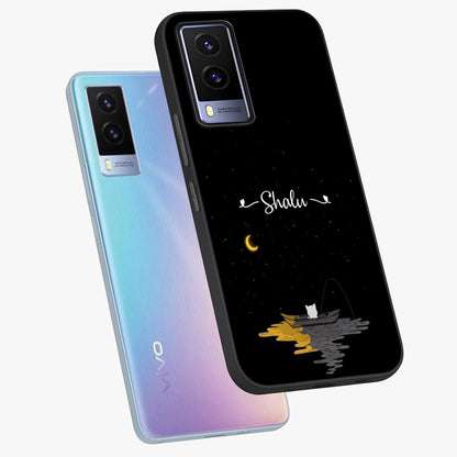 Silent Night Row Glass Case displayed in angled mockup highlighting peaceful evening design with dreamy night aesthetic.