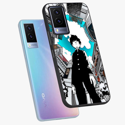 Silent Psychic Awakening Glass Case displayed in angled mockup highlighting spiritual awakening design with cosmic aesthetic.