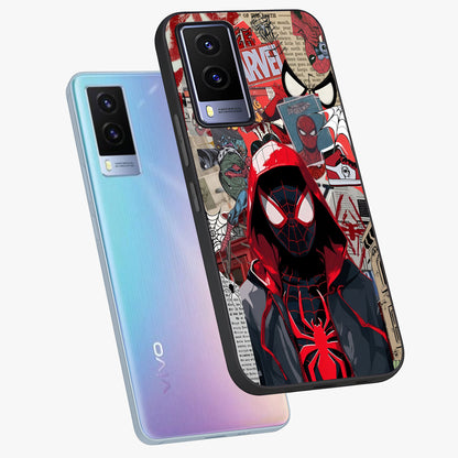 Spider Collage Street Glass Case displayed in angled mockup highlighting dynamic street style collage design with comic aesthetic.