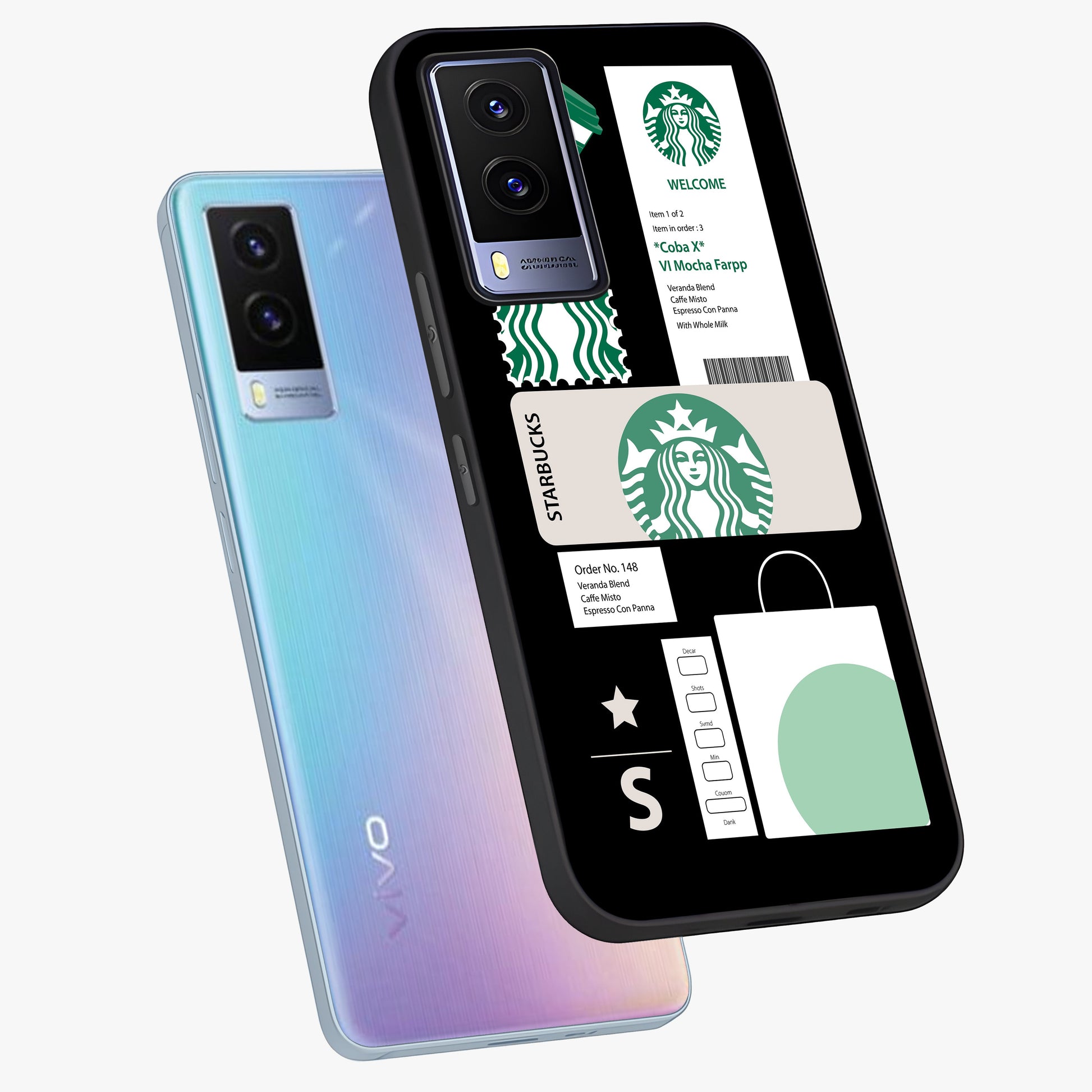 Starbucks Mocha Glass Case displayed in angled mockup highlighting stylish mocha themed design with cozy café aesthetic.