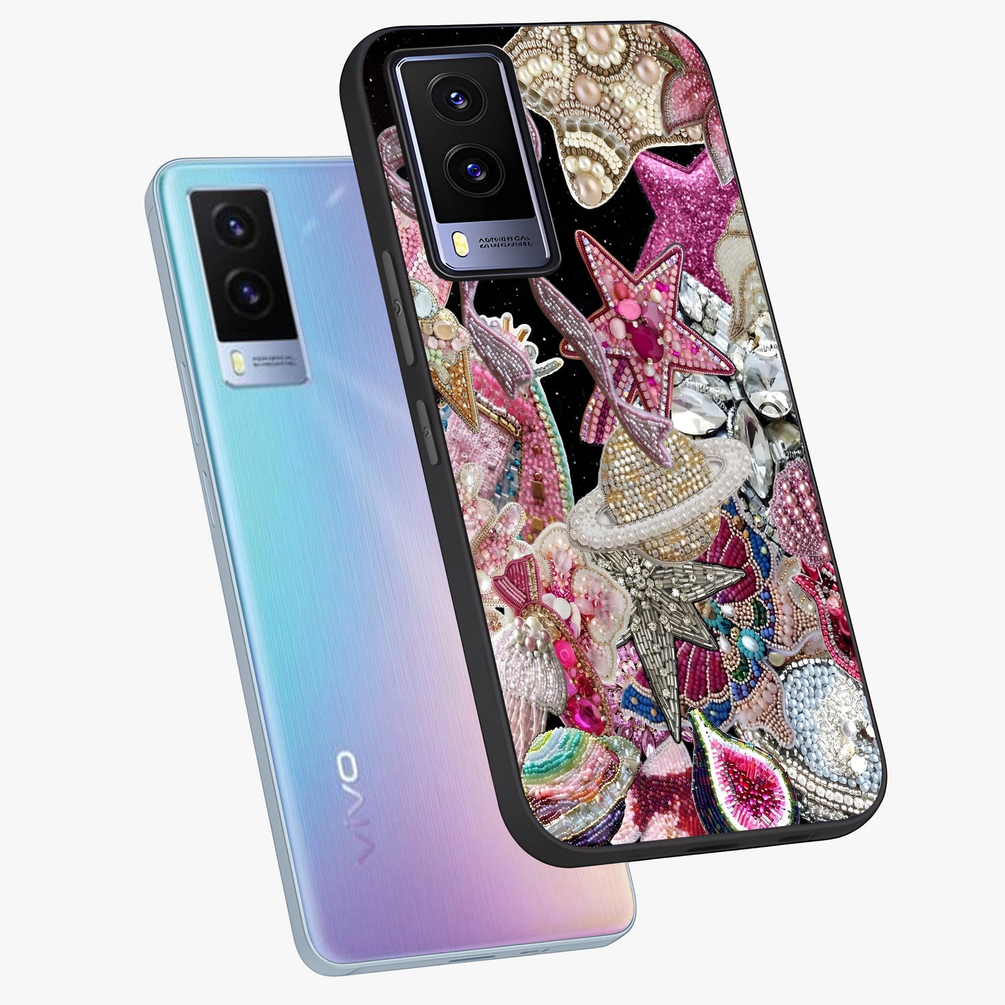 Starlit Jewel Dream Glass Case displayed in angled mockup highlighting glowing celestial jewel design with dreamy aesthetic.