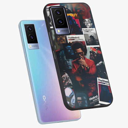 The Weeknd Glass Case displayed in angled mockup highlighting stylish pop culture inspired design with modern aesthetic.