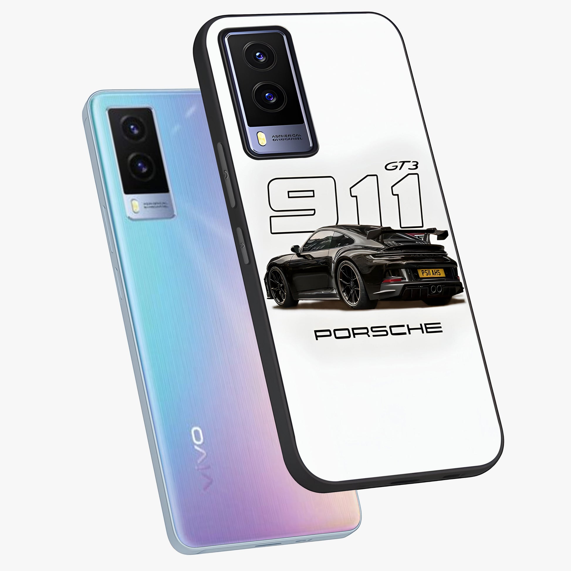 Turbo Legacy Icon Glass Case displayed in angled mockup highlighting dynamic automotive design with performance aesthetic.