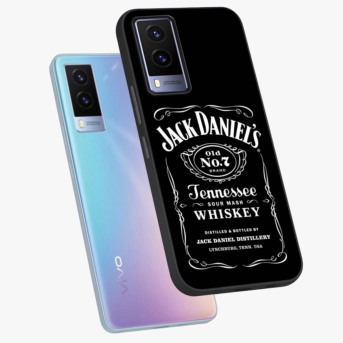 Vintage Whiskey Heritage Glass Case displayed in angled mockup highlighting retro beverage themed design with heritage aesthetic.