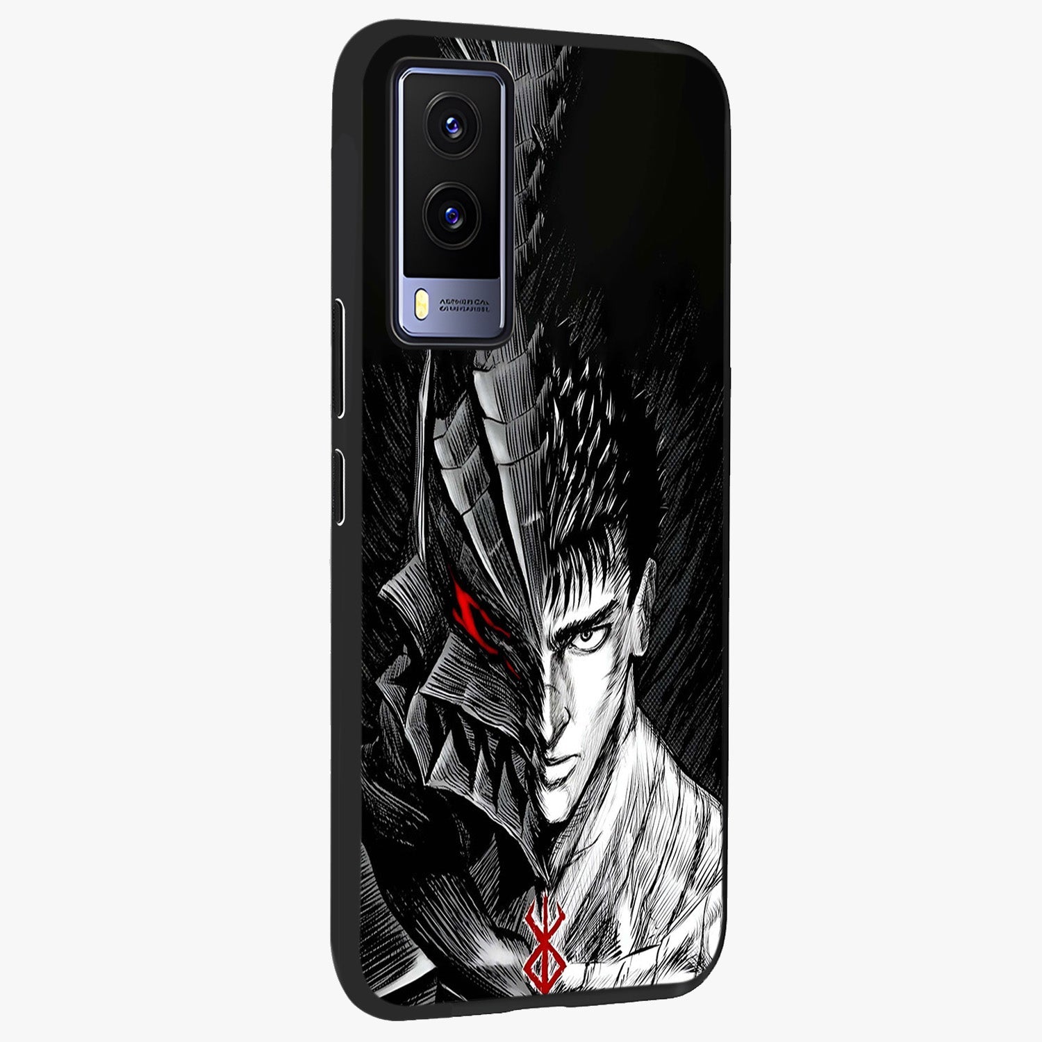 Berserker Blood Oath Glass Case upright view showcasing intense warrior aesthetic with dramatic artistic style.