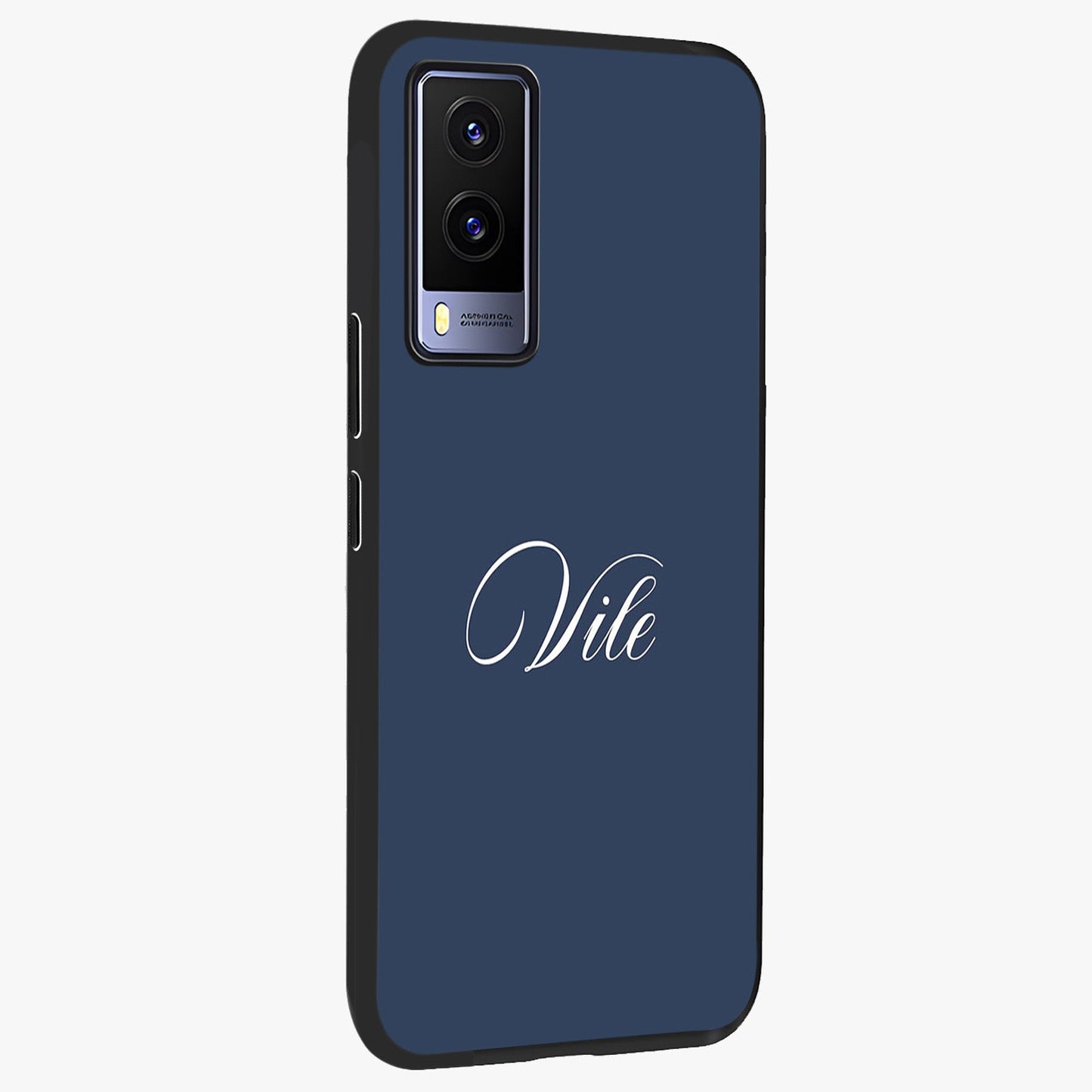 Blue Vintage Floral Pattern Glass Case displayed in angled mockup highlighting classic blue floral pattern and retro aesthetic design.