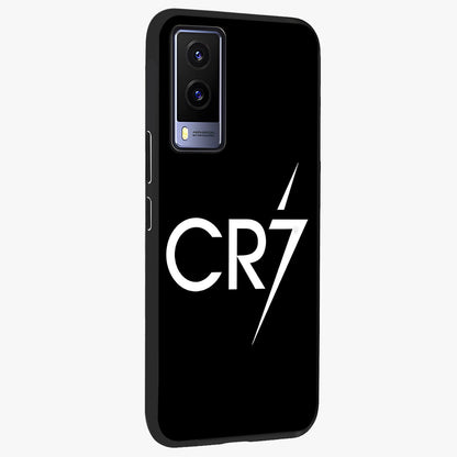 Cr7 Elite Strike Glass Case upright view showcasing energetic football inspired design with modern sports aesthetic.
