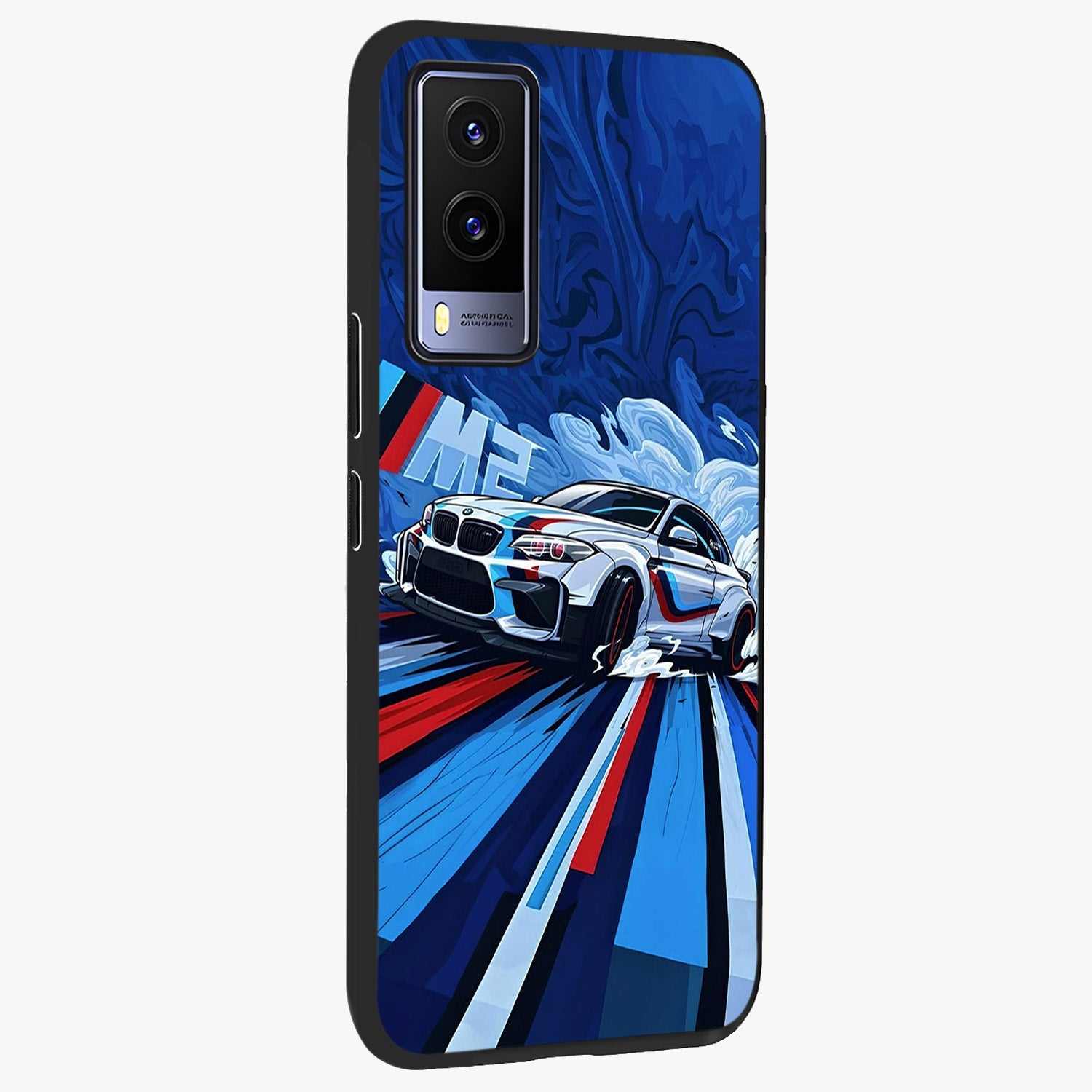 Drift Power Rush Glass Case upright view showcasing high speed racing artwork with bold automotive theme.