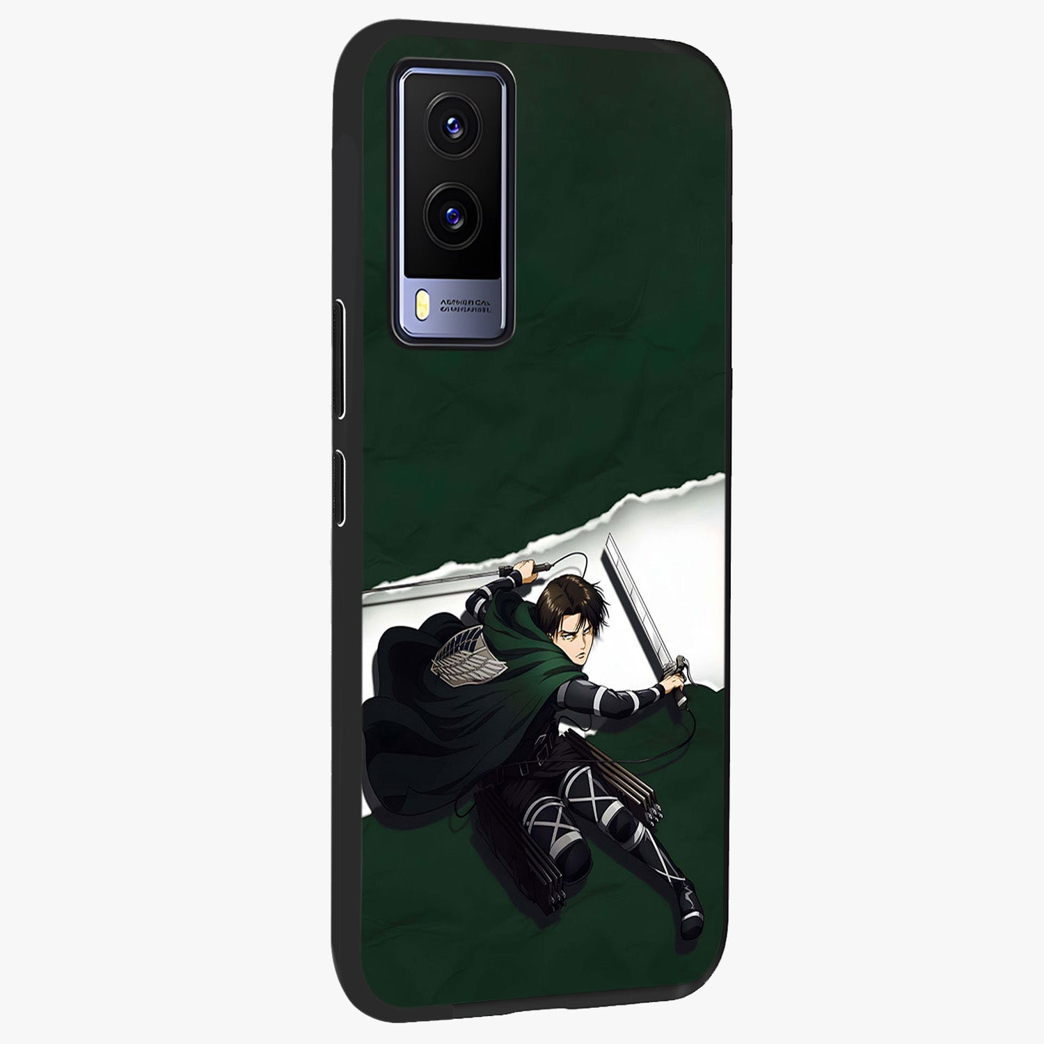 Emerald War Vanguard Glass Case upright view showcasing dramatic warrior artwork with bold fantasy theme.