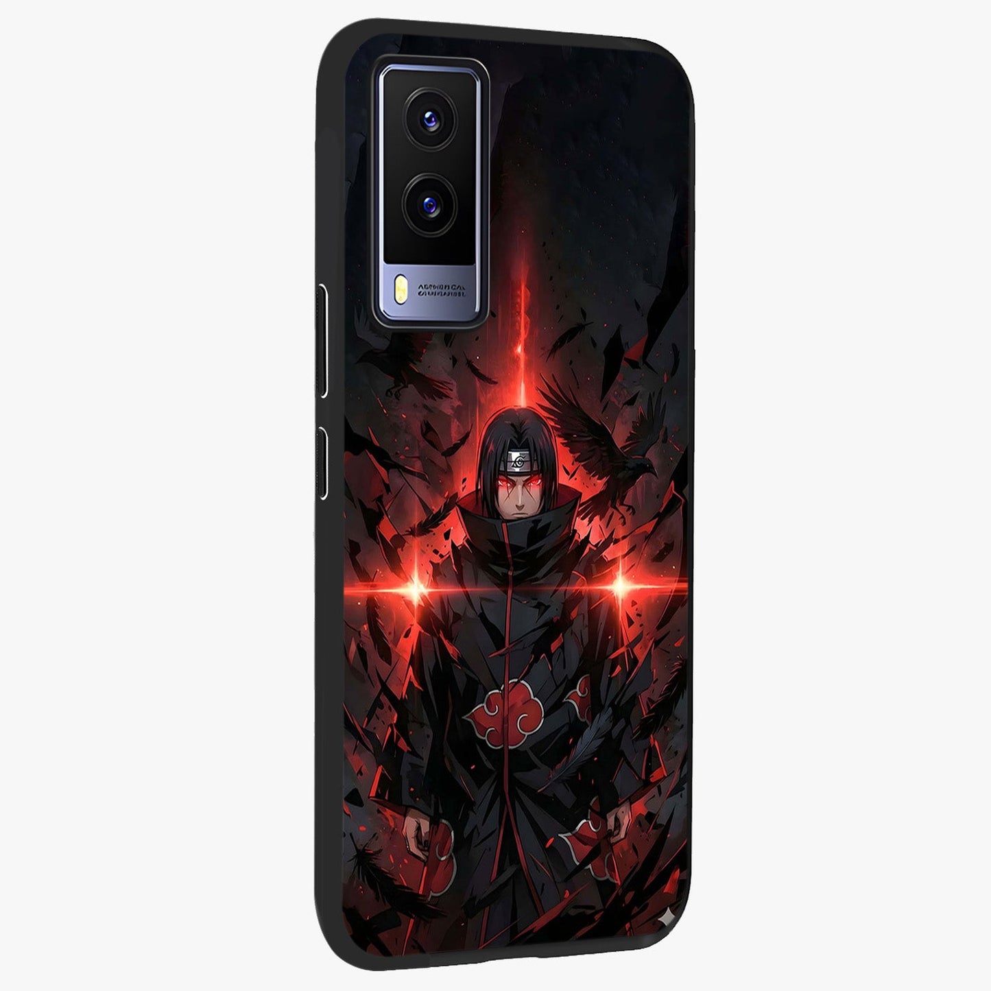 Focused Blade Discipline Glass Case upright view showcasing strong typography statement with sleek motivational theme.