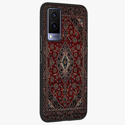 Heritage Carpet Royale Glass Case upright view showcasing detailed ornamental artwork with luxurious traditional theme.