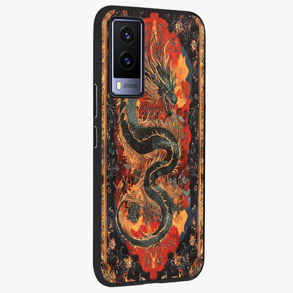 Inferno Dragon Soul Glass Case upright view showcasing intense dragon artwork with fantasy fire theme.