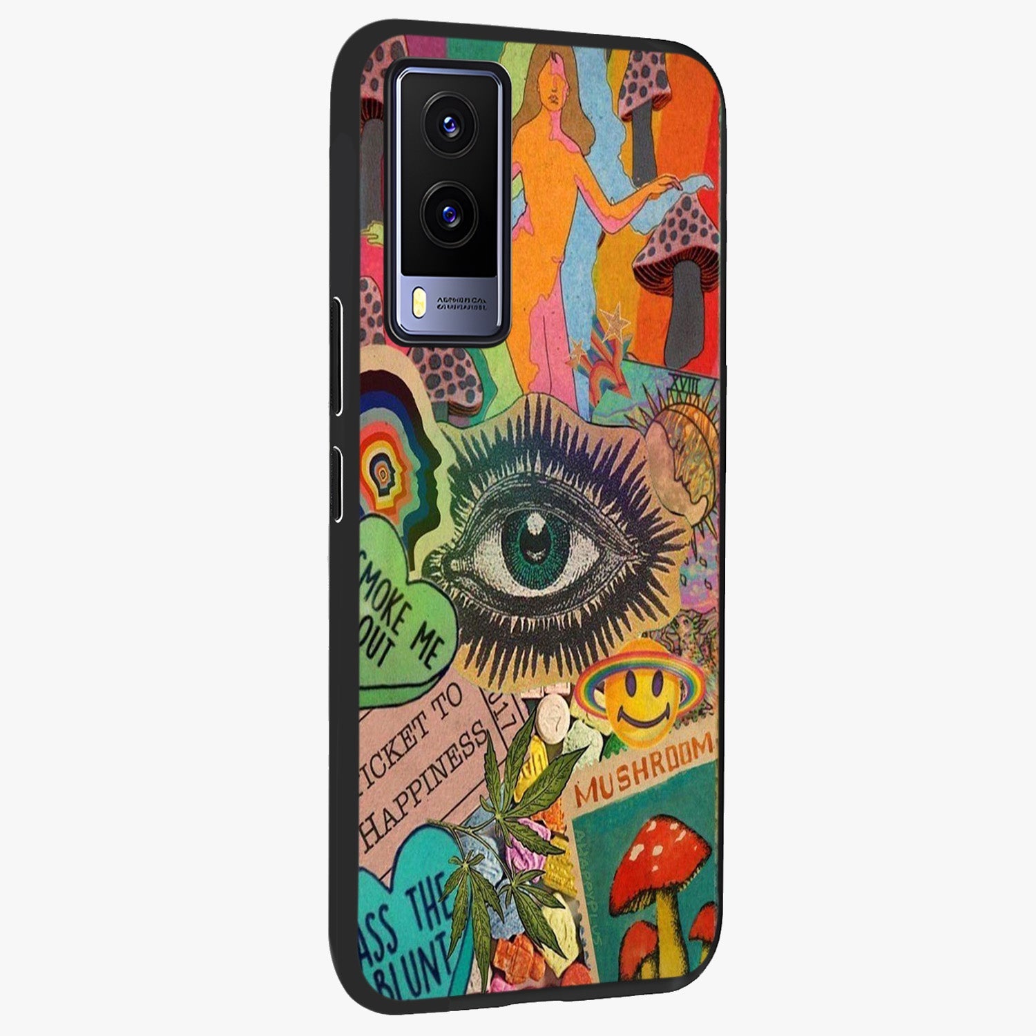 Mystic Eye Wonderland Glass Case upright view showcasing symbolic eye artwork with mysterious fantasy theme.