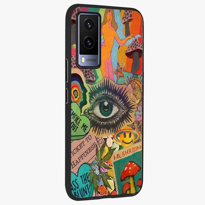 Mystic Eye Wonderland Glass Case upright view showcasing symbolic eye artwork with mysterious fantasy theme.