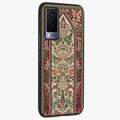 Persian Inspired Glass Case upright view showcasing decorative Persian artwork with rich heritage theme.