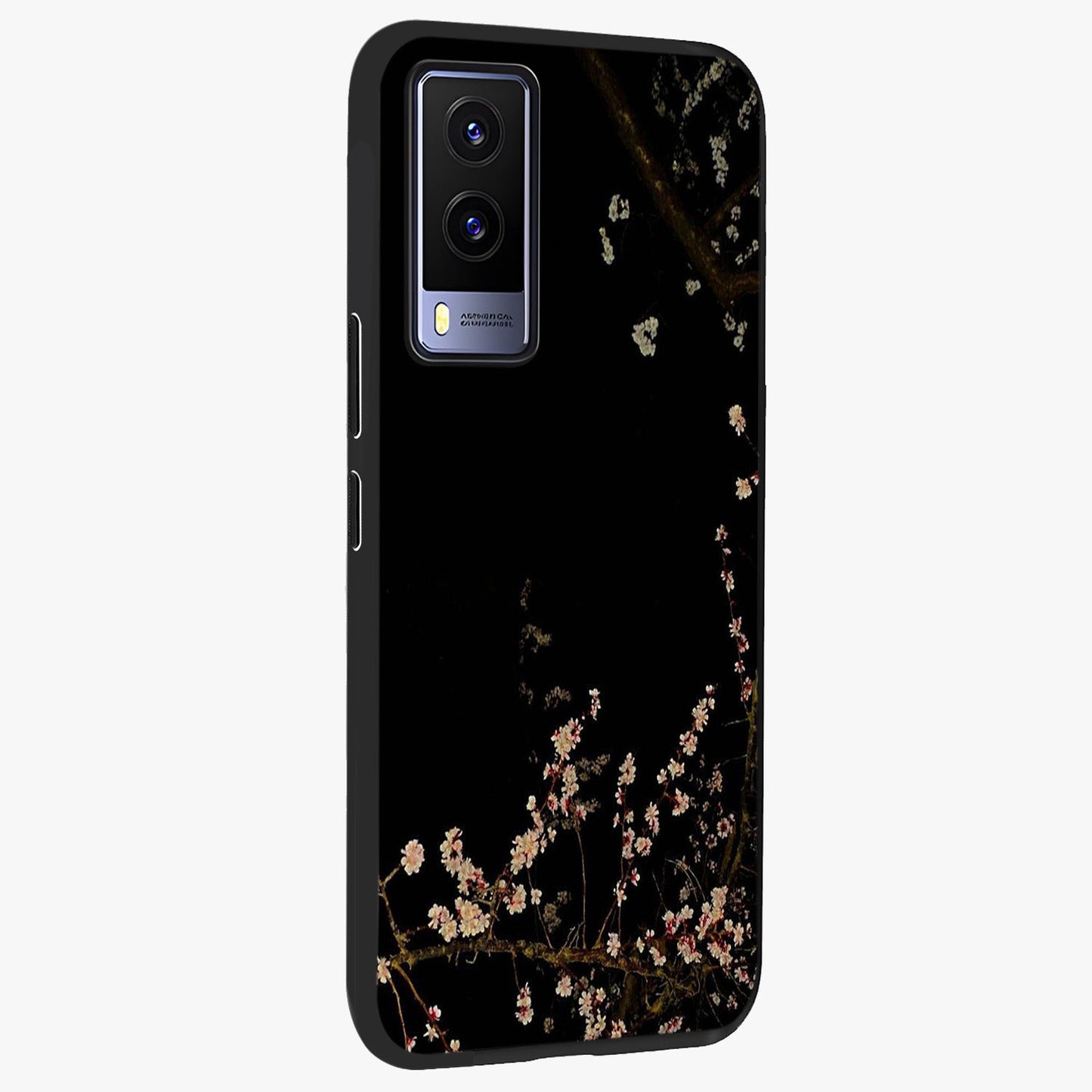Petal Moon Light With Custom Name Glass Case upright view showcasing elegant floral moon artwork with personalized aesthetic.