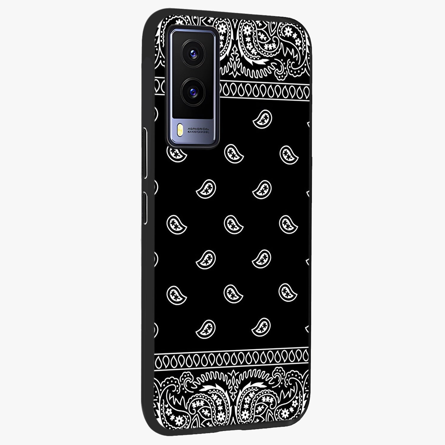 Retro Rebel Threads Glass Case upright view showcasing stylish vintage artwork with bold retro theme.