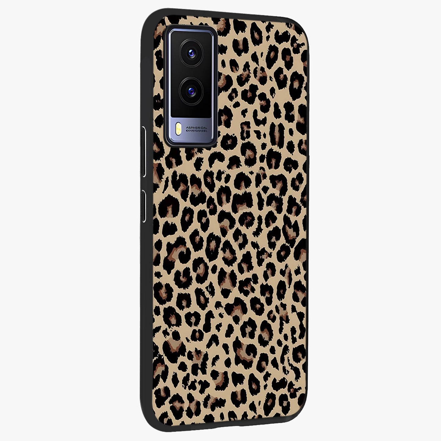 Savage Chic Pattern Glass Case upright view showcasing trendy decorative artwork with edgy fashion theme.