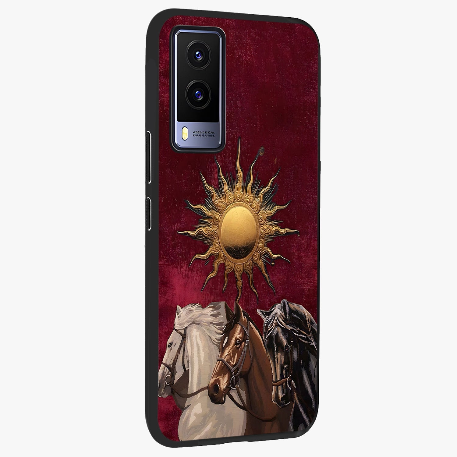 Solar Riders Glass Case upright view showcasing energetic rider artwork with bold adventure theme.