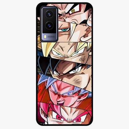 Anime Character Glass Case showing flat back view with vibrant anime artwork and glossy glass finish.