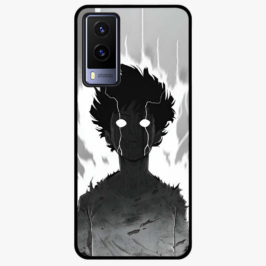 Awakened Inner Rage Glass Case showing flat back view with intense artistic artwork and glossy glass finish.