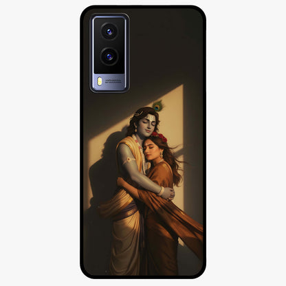 Divine Eternal Love Glass Case showing flat back view with spiritual love themed artwork and glossy glass finish.