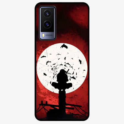 Itachi Limited Edition Naruto Anime Glass Case showing flat back view with iconic anime character artwork and glossy glass finish.