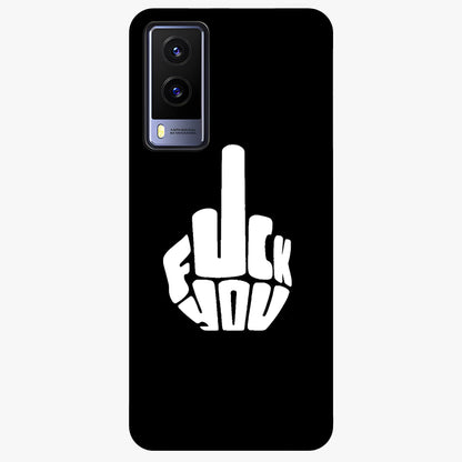 Rebel Mode On Glass Case showing flat back view with bold rebellious typography artwork and glossy glass finish.