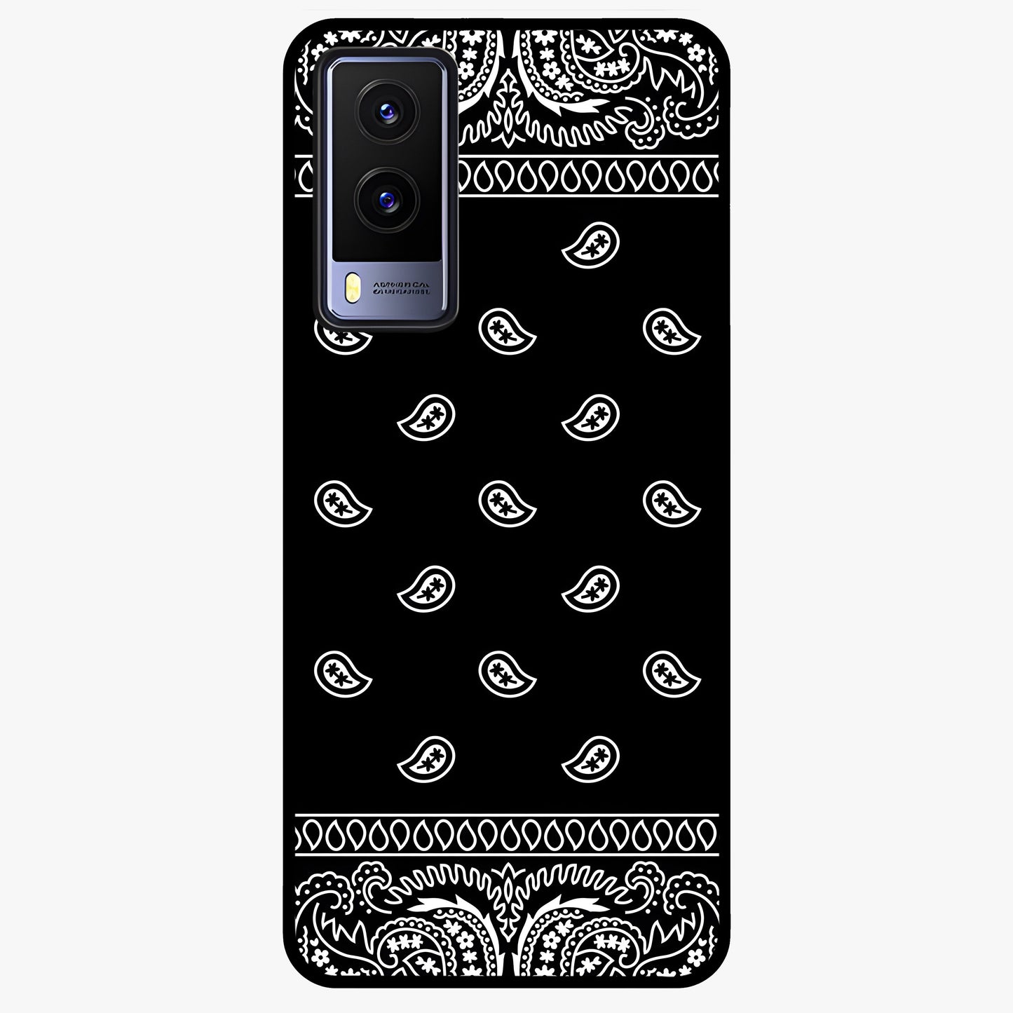 Retro Rebel Threads Glass Case showing flat back view with vintage street style artwork and glossy glass finish.