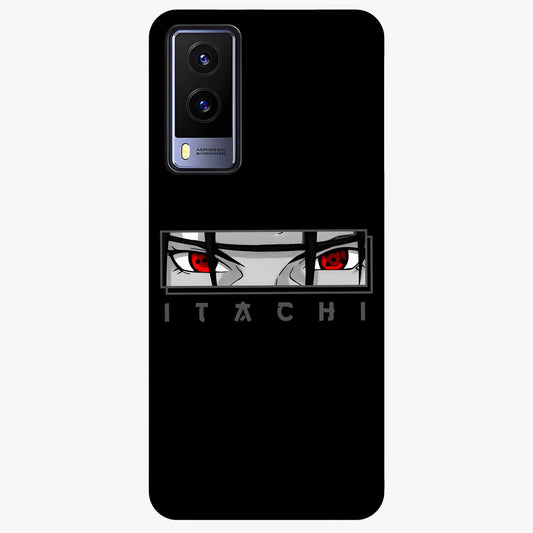 Scarlet Gaze Dominance Glass Case showing flat back view with striking red themed artwork and glossy glass finish.