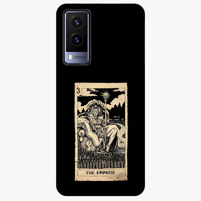 The Empress Glass Case showing flat back view with regal feminine artwork and glossy glass finish.