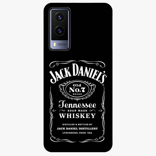 Vintage Whiskey Heritage Glass Case showing flat back view with classic whiskey inspired artwork and glossy glass finish.