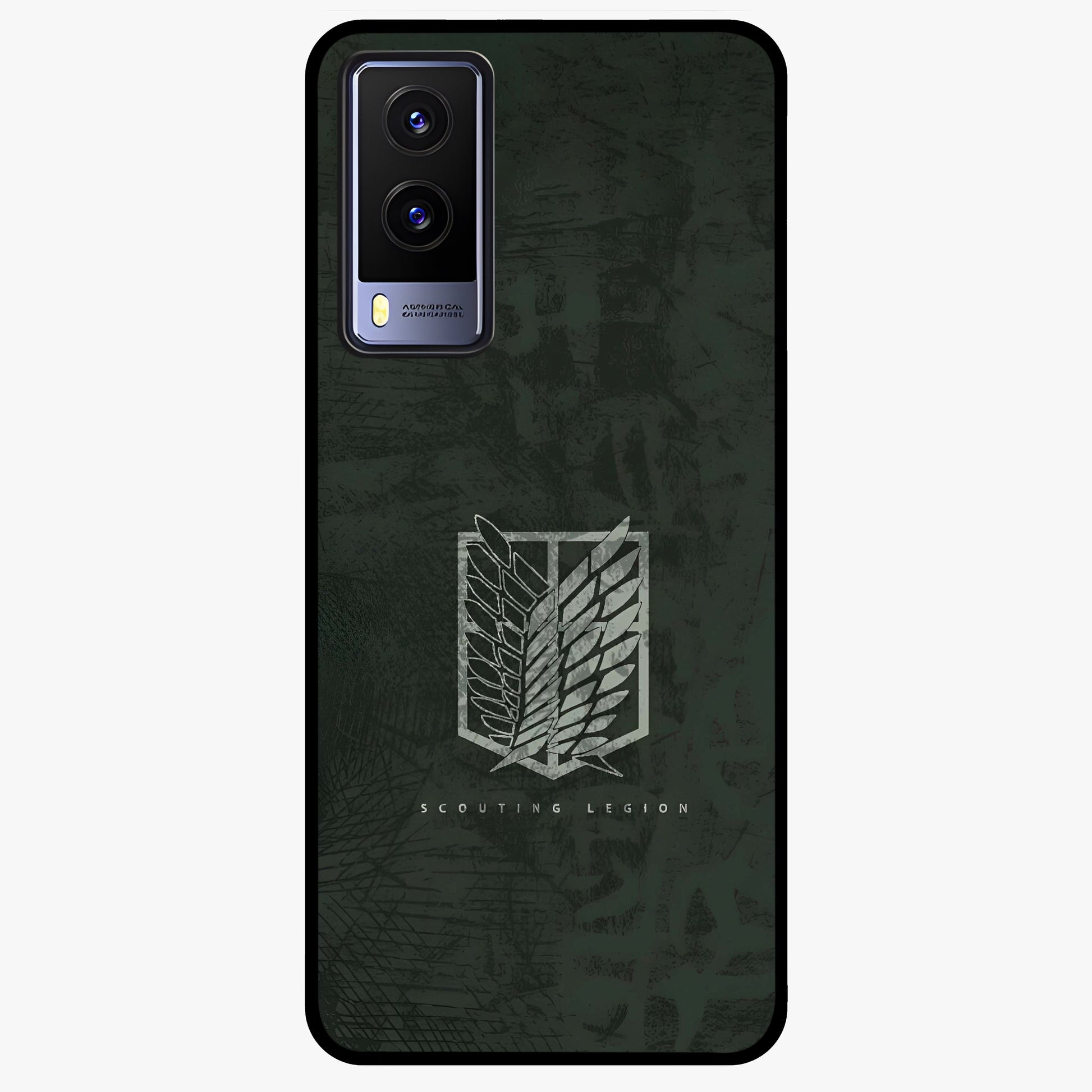 Wings Of Freedom Glass Case showing flat back view with symbolic wings artwork and glossy glass finish.