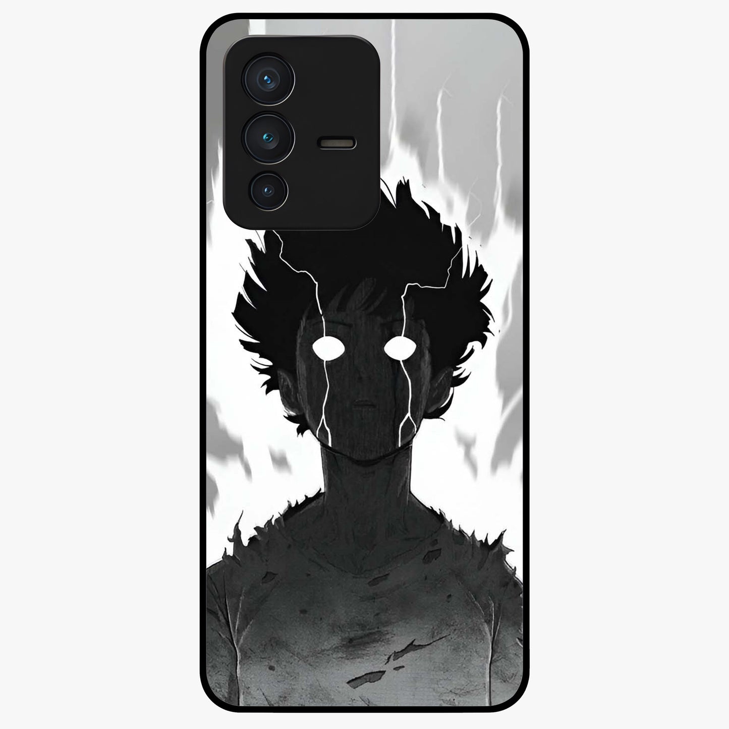 Awakened Inner Rage Glass Case showing flat back view with intense artistic artwork and glossy glass finish.