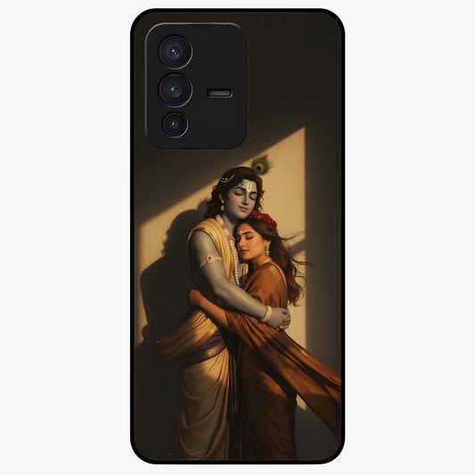 Divine Eternal Love Glass Case showing flat back view with spiritual love themed artwork and glossy glass finish.