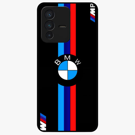 Turbo BMW Beast Glass Case showing flat back view with high performance sports car artwork and glossy glass finish.